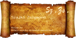 Szajkó Zsigmond névjegykártya