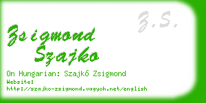 zsigmond szajko business card
